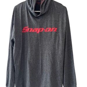 Snap Dark Gray Hoodie with Red Logo